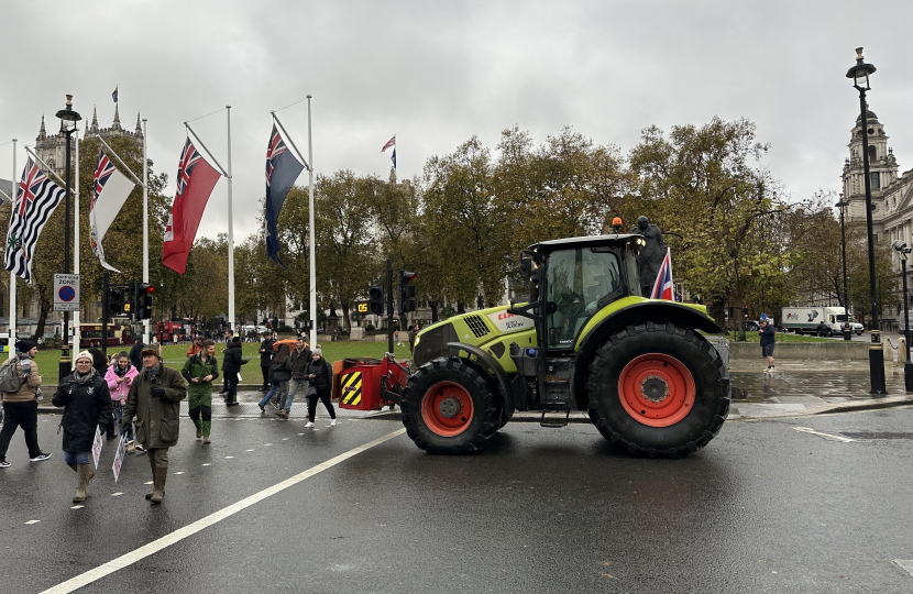 Farmer's protest tractor